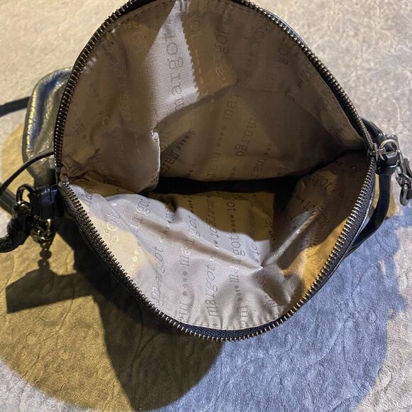 Margot NYhe Adelle Foldover Handbag in Soft Leather Black Boho - Picture 7 of 10